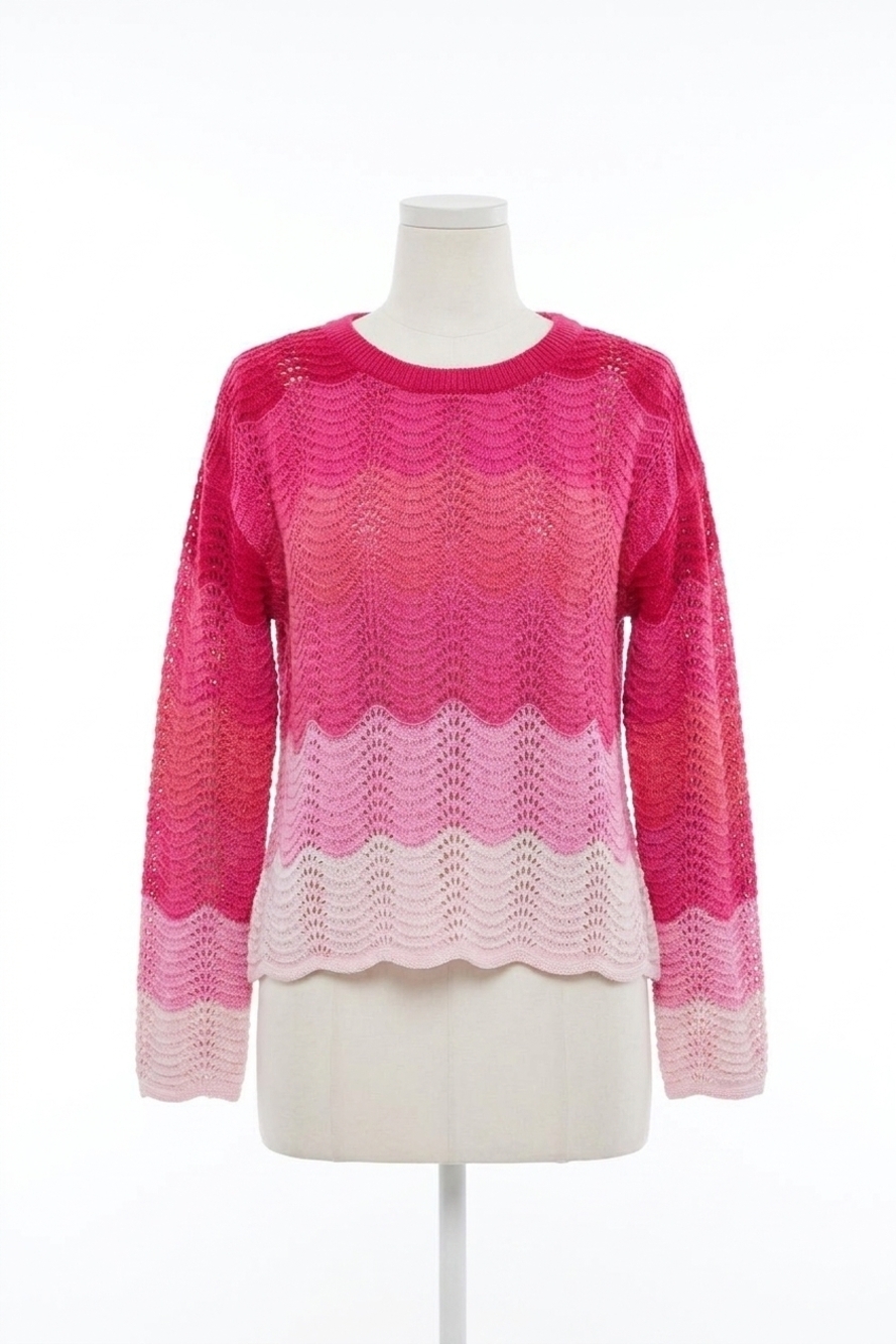 NEW BEACH RIOT balboa beach sweater in electric pink wave